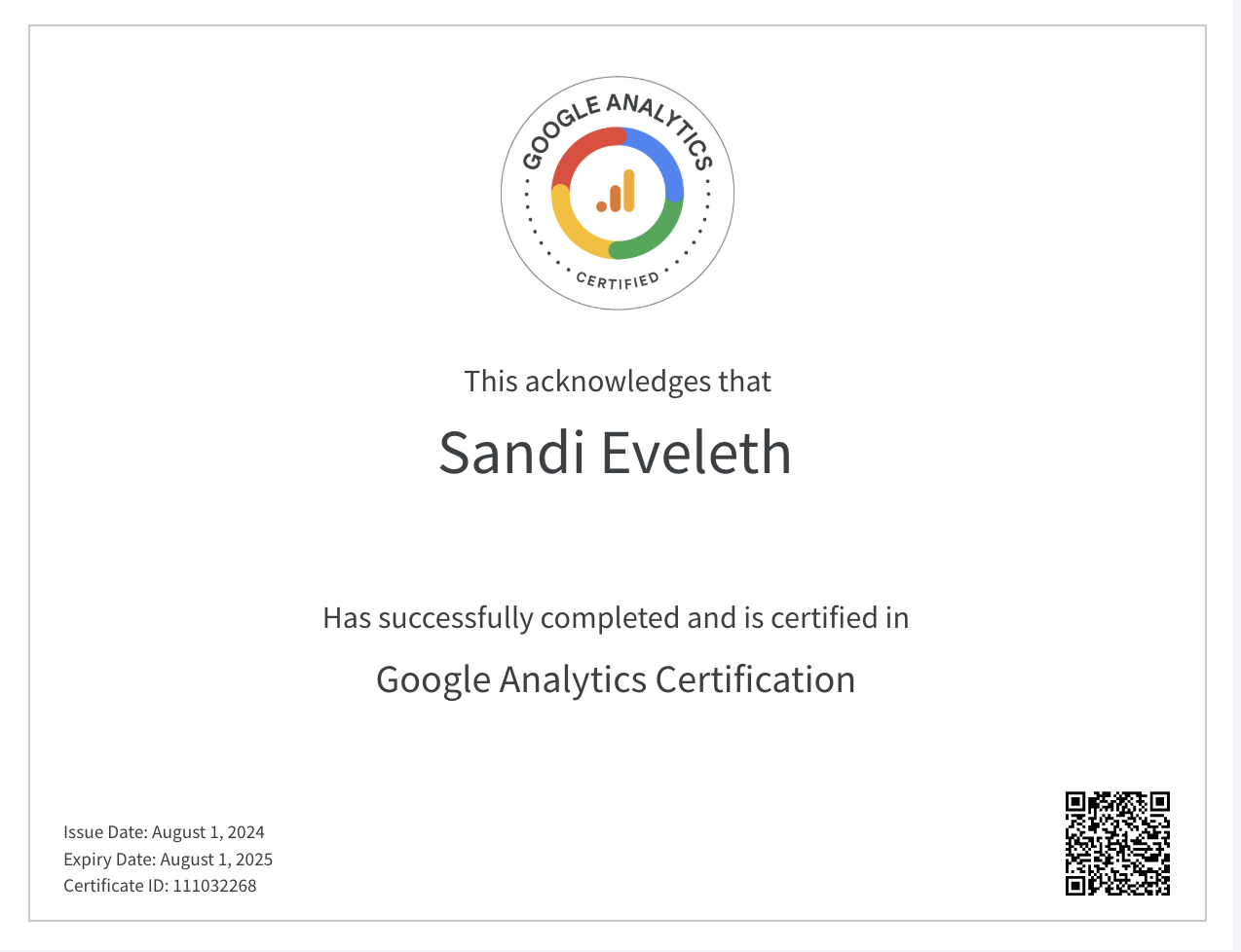 Google Analytics Certification